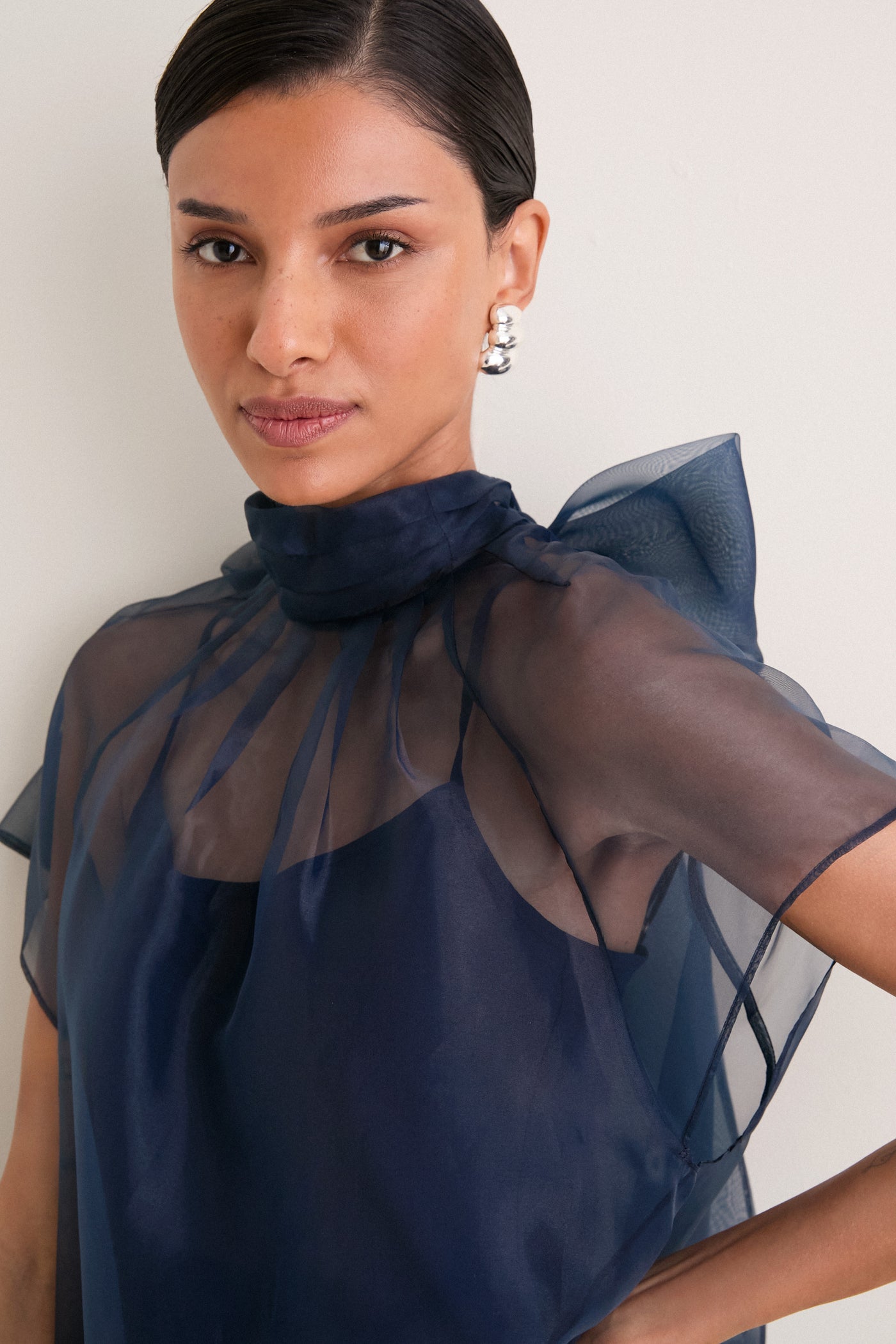 Midnight Beaux Tiered Mini Dress