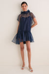 Midnight Beaux Tiered Mini Dress