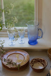 Light Blue Spiral Wine Glasses (Set of 4)