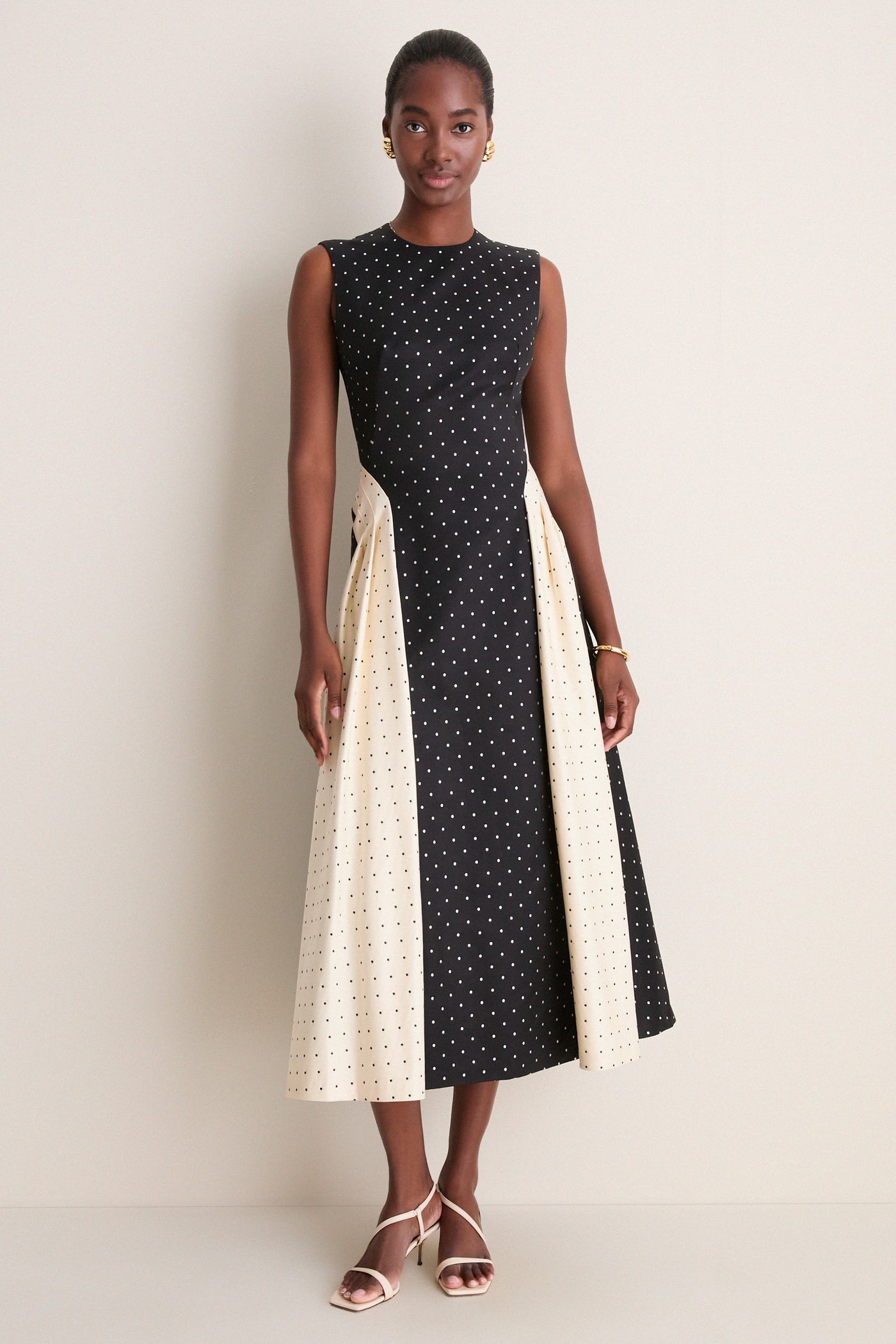 Black Polka Dot Jacquard Alexis Dress