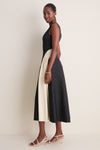 Black Polka Dot Jacquard Alexis Dress