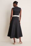 Black Polka Dot Jacquard Alexis Dress