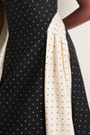 Black Polka Dot Jacquard Alexis Dress