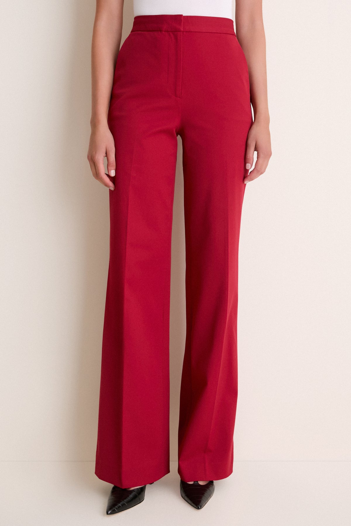 Oxblood Stretch Cotton Molly Pants