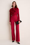 Oxblood Stretch Cotton Molly Pants