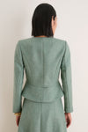 Sage Boiled Wool Peplum Jacket