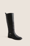 Black Leather Briar Boots