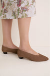 Mocha Suede Cass Flats