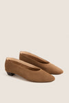 Mocha Suede Cass Flats