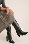 Black Leather Leila Boots