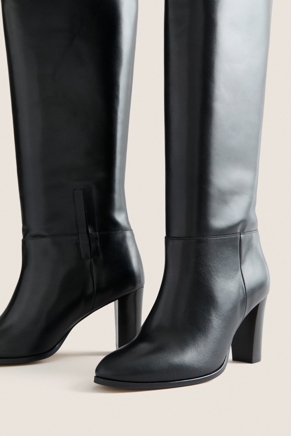 Black Leather Leila Boots