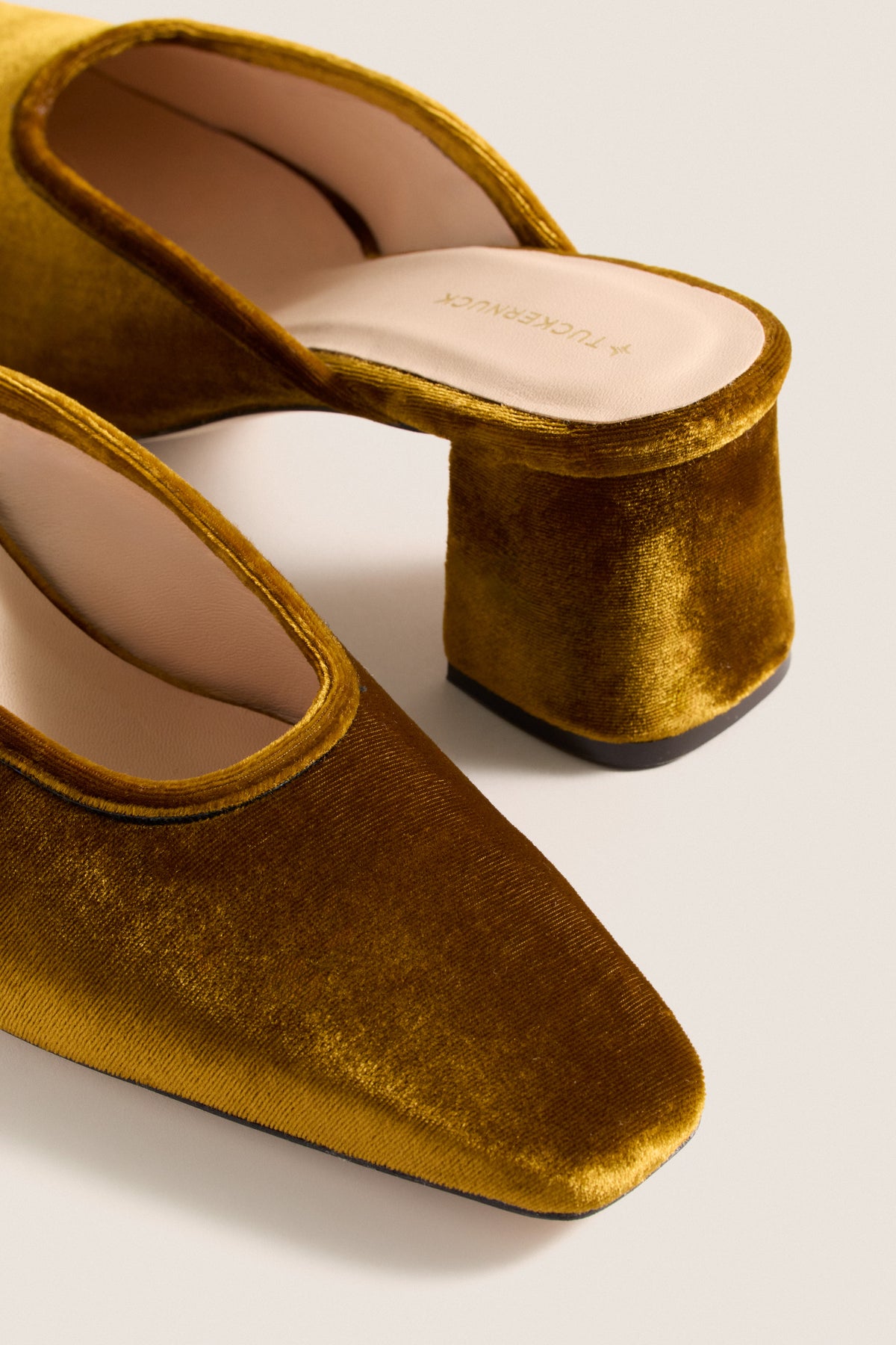 Gold Velvet Tilda Mules
