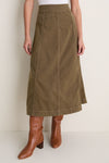 Ivy Green Denim Bina Midi Skirt
