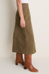 Ivy Green Denim Bina Midi Skirt