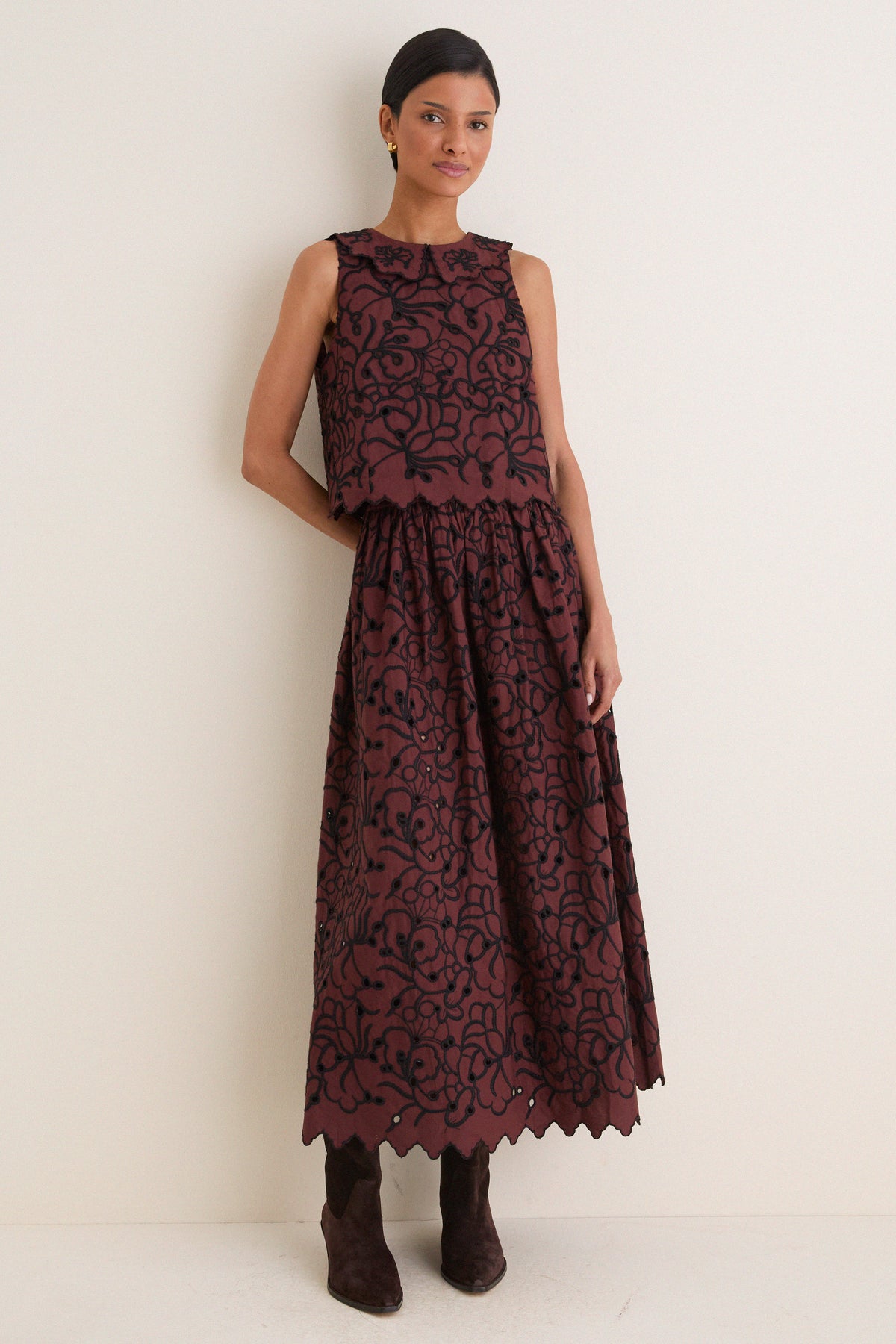 Brownstone Embroidery Lielle Top