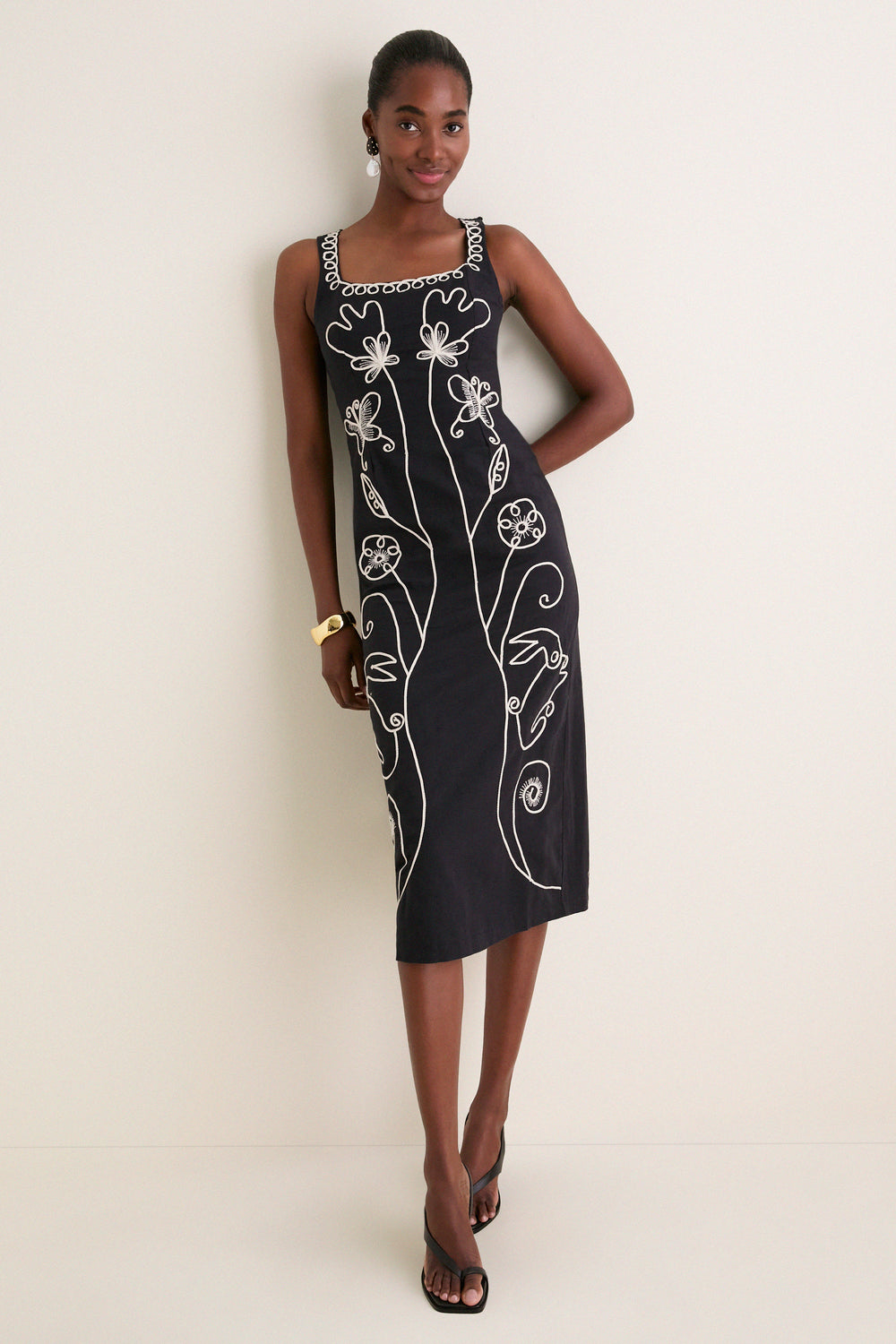 Cleobella Ruxandra Midi Dress | Black | Size XL