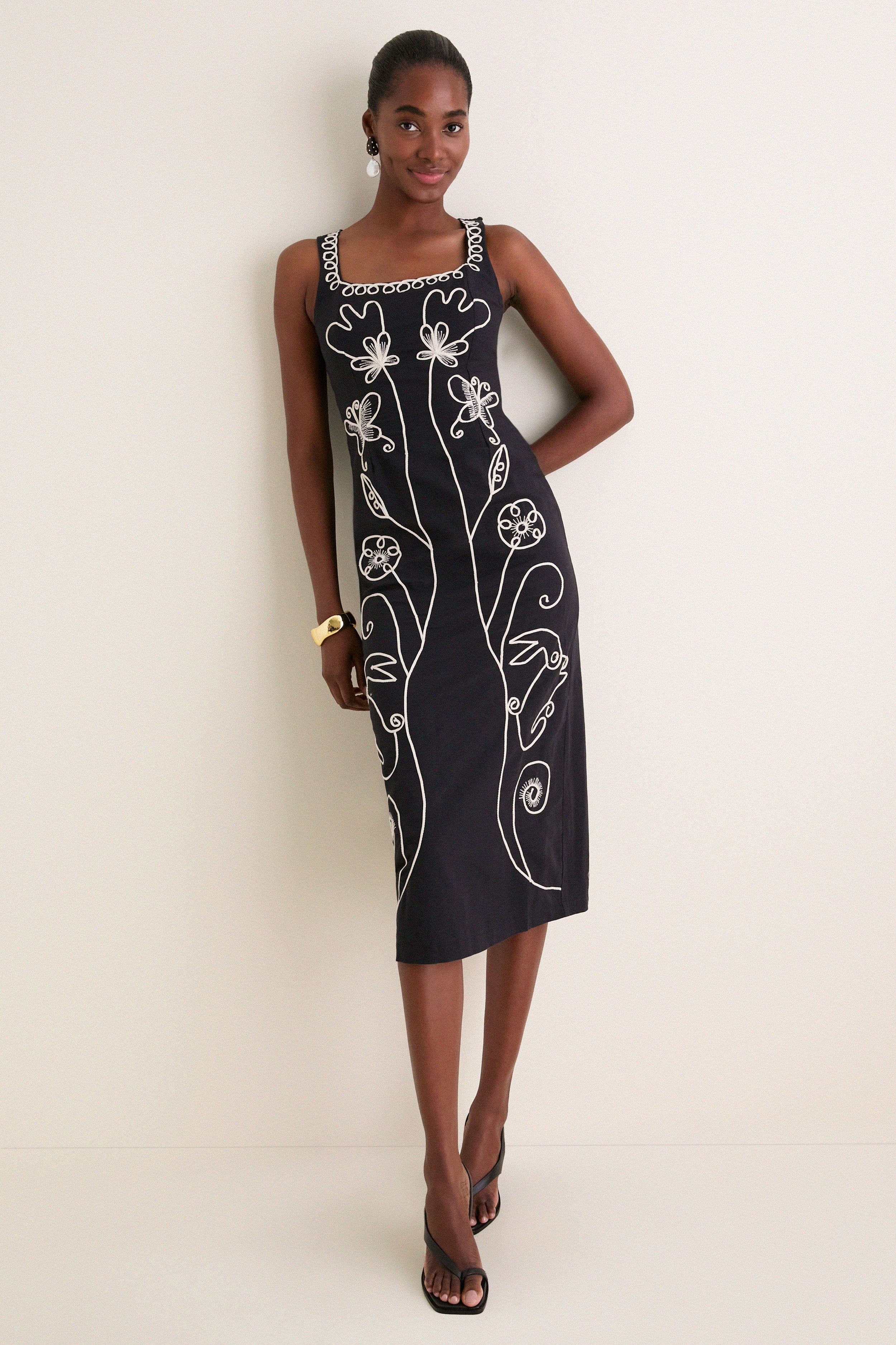 Black Ruxandra Midi Dress