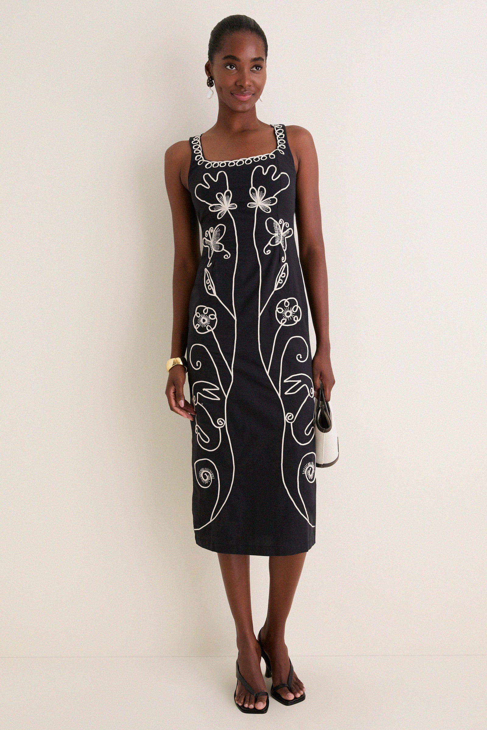 Black Ruxandra Midi Dress