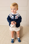 Boat Intarsia Cardigan