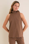 Cocoa Dot Mason Top