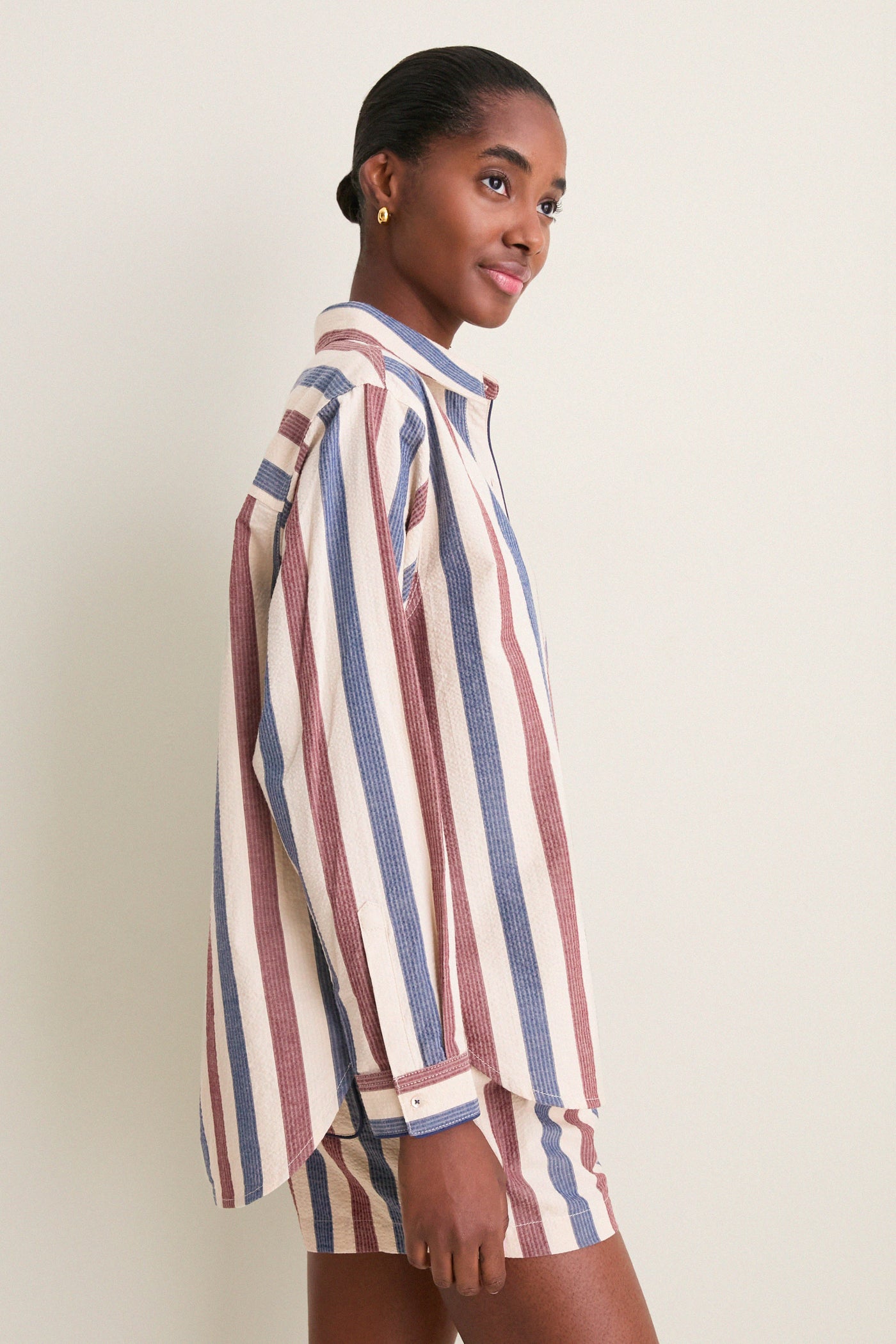 Boardwalk Stripe Seersucker Button Down Dooley Shirt