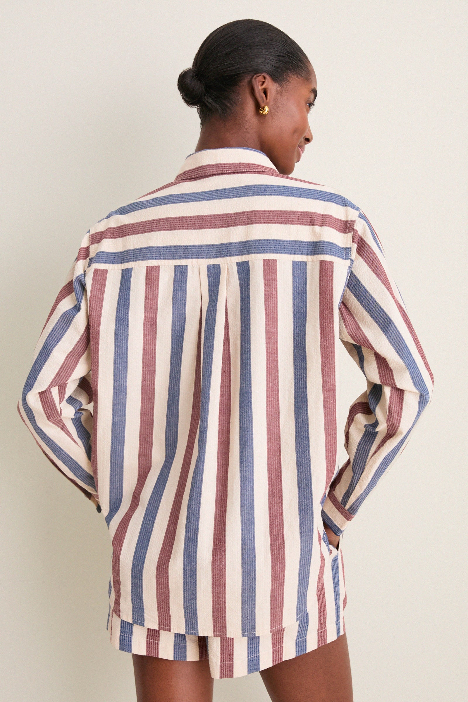 Boardwalk Stripe Seersucker Button Down Dooley Shirt