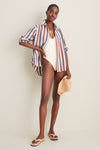 Boardwalk Stripe Seersucker Button Down Dooley Shirt