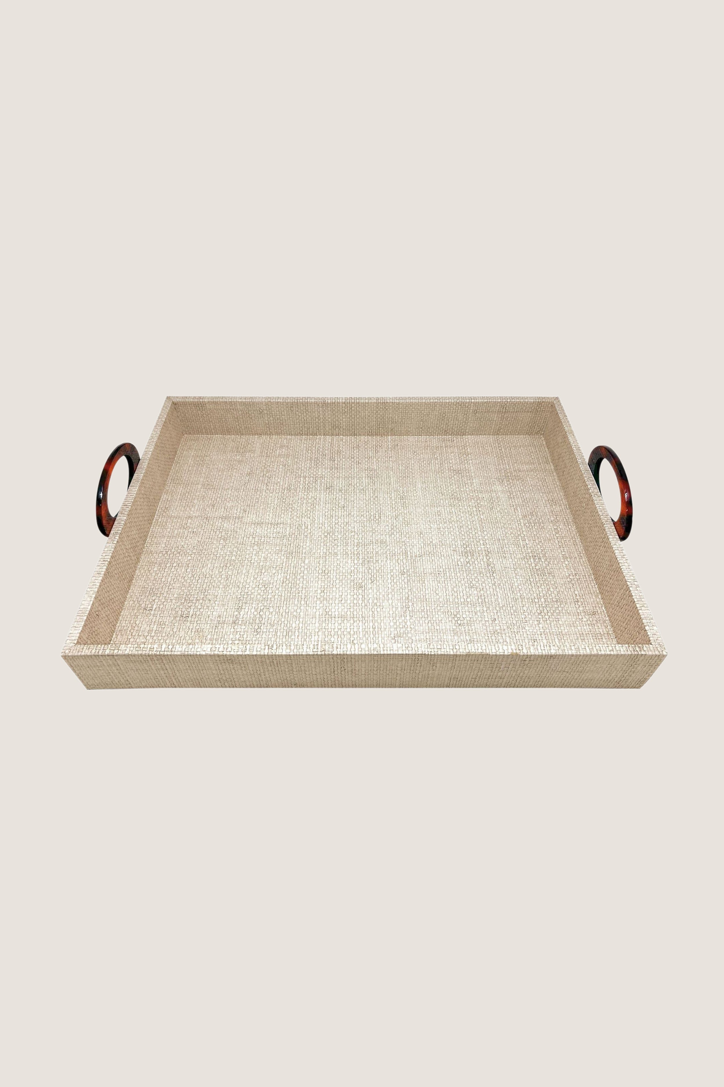 Coconut Grove Faux Grasscloth Tray