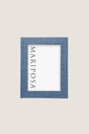 Heather Blue Faux Grasscloth 5x7 Frame