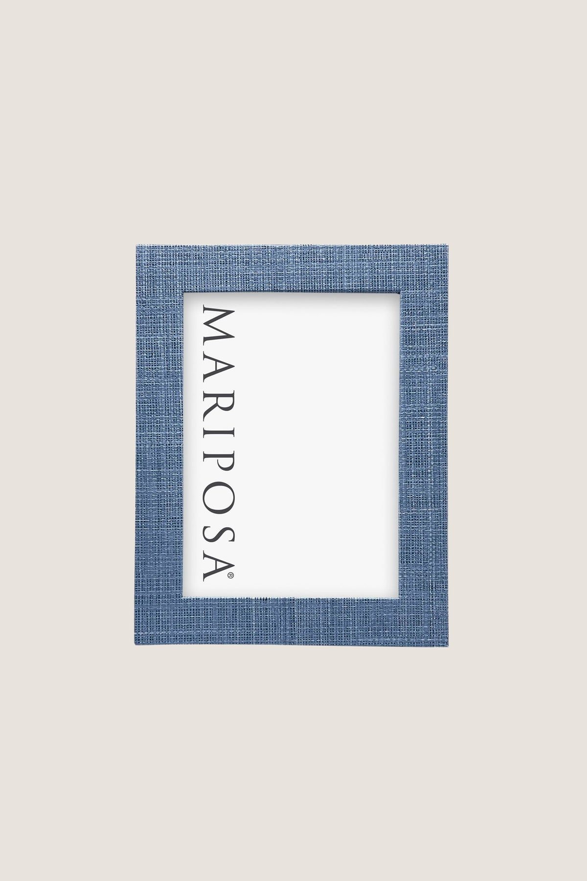 Heather Blue Faux Grasscloth 5x7 Frame