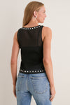 Black Studs Cara Top