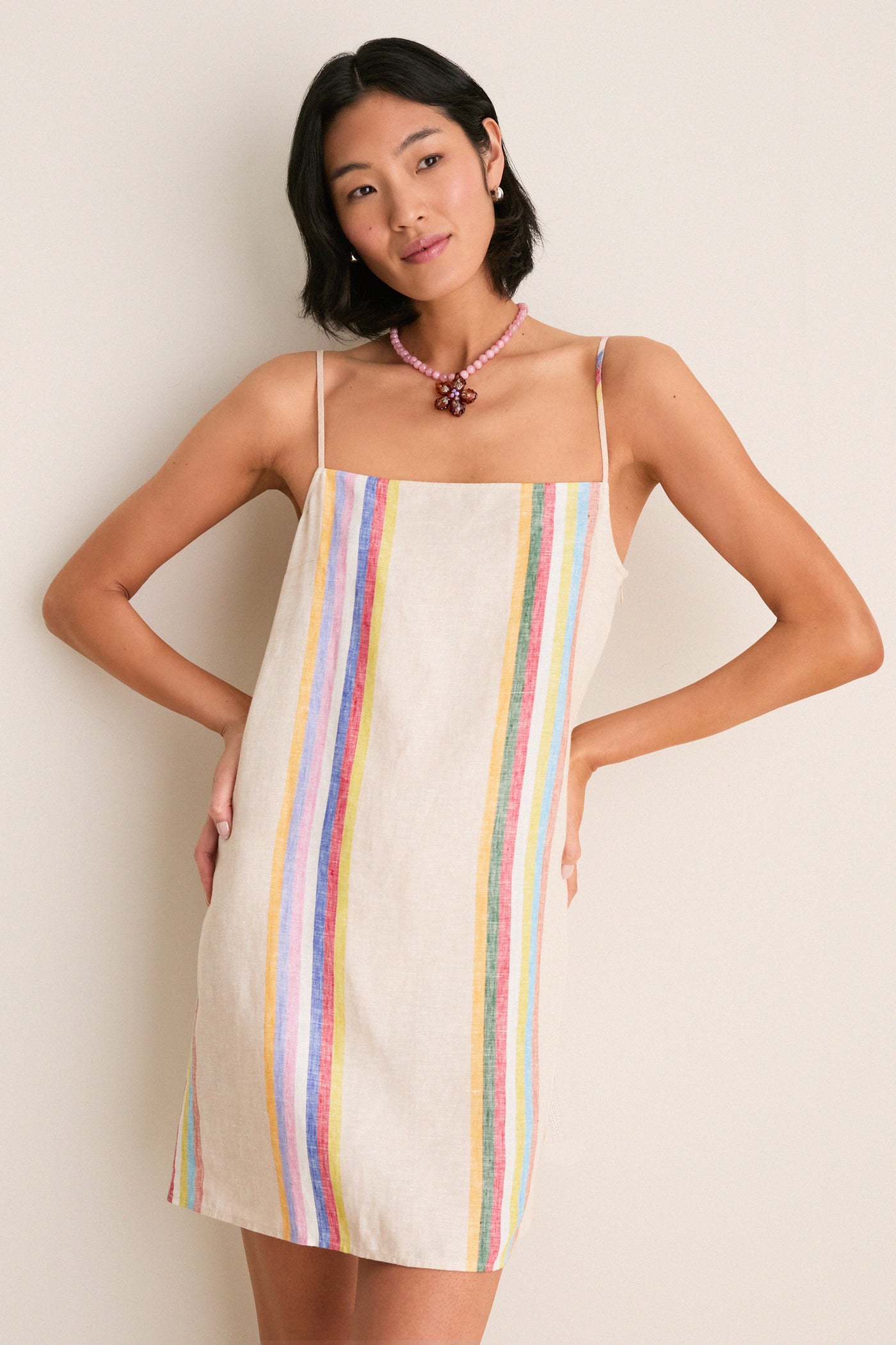 staud laura linen dress Women's Dress, Market Stripe, S at Amazon Women's Clothing store The Laura is back for the season Staud - LAURA LINEN DRESS