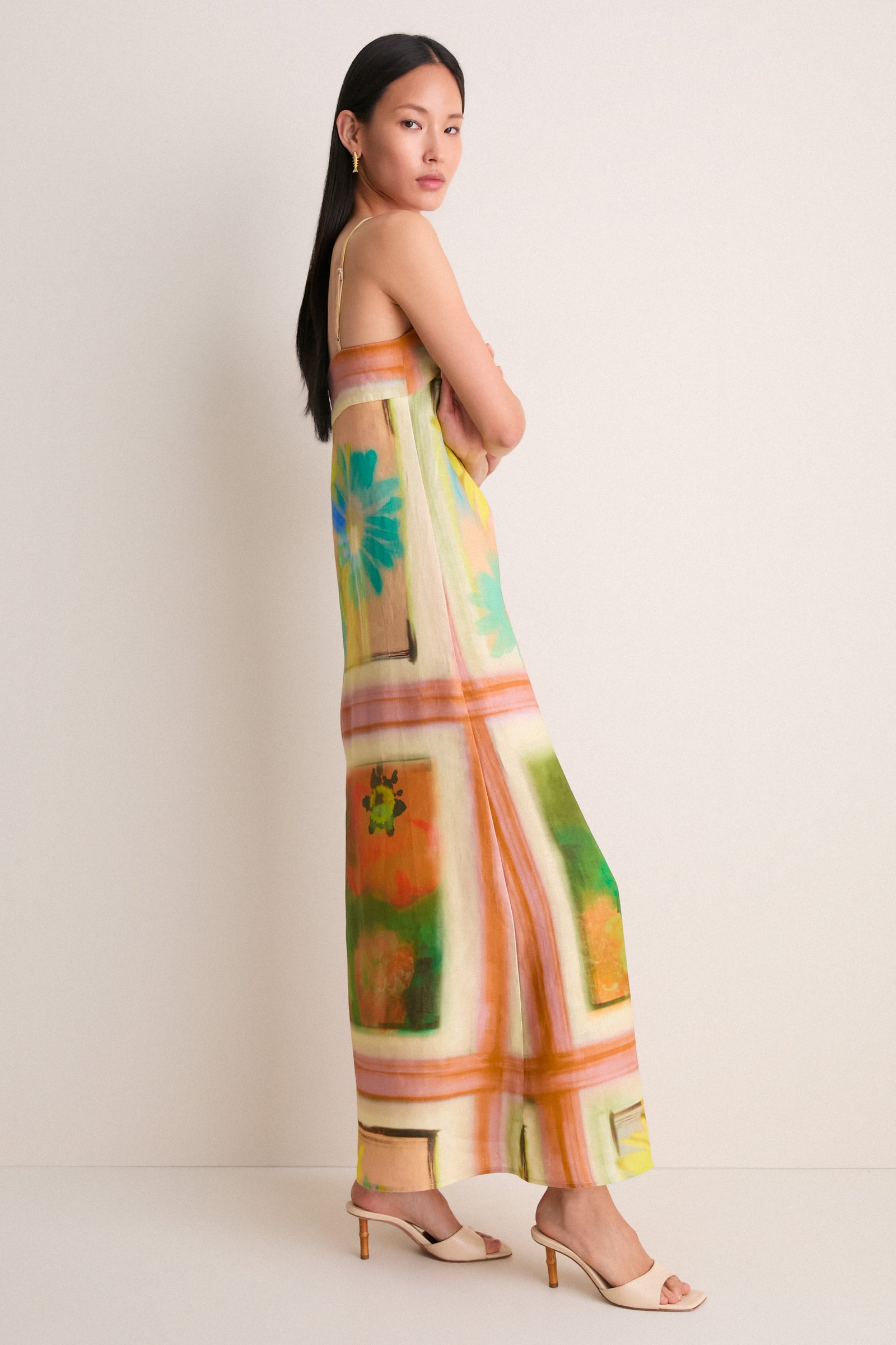 Superbloom Scarf Laura Linen Dress