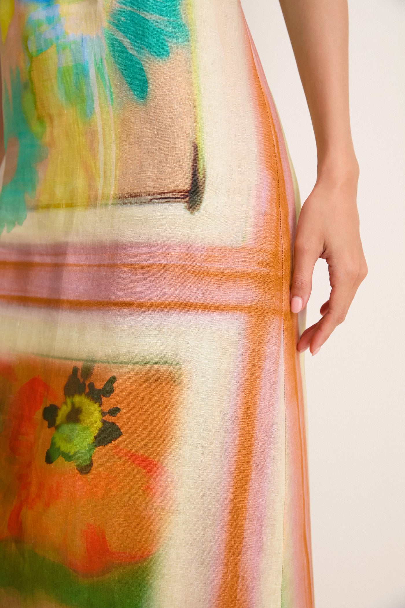 Superbloom Scarf Laura Linen Dress