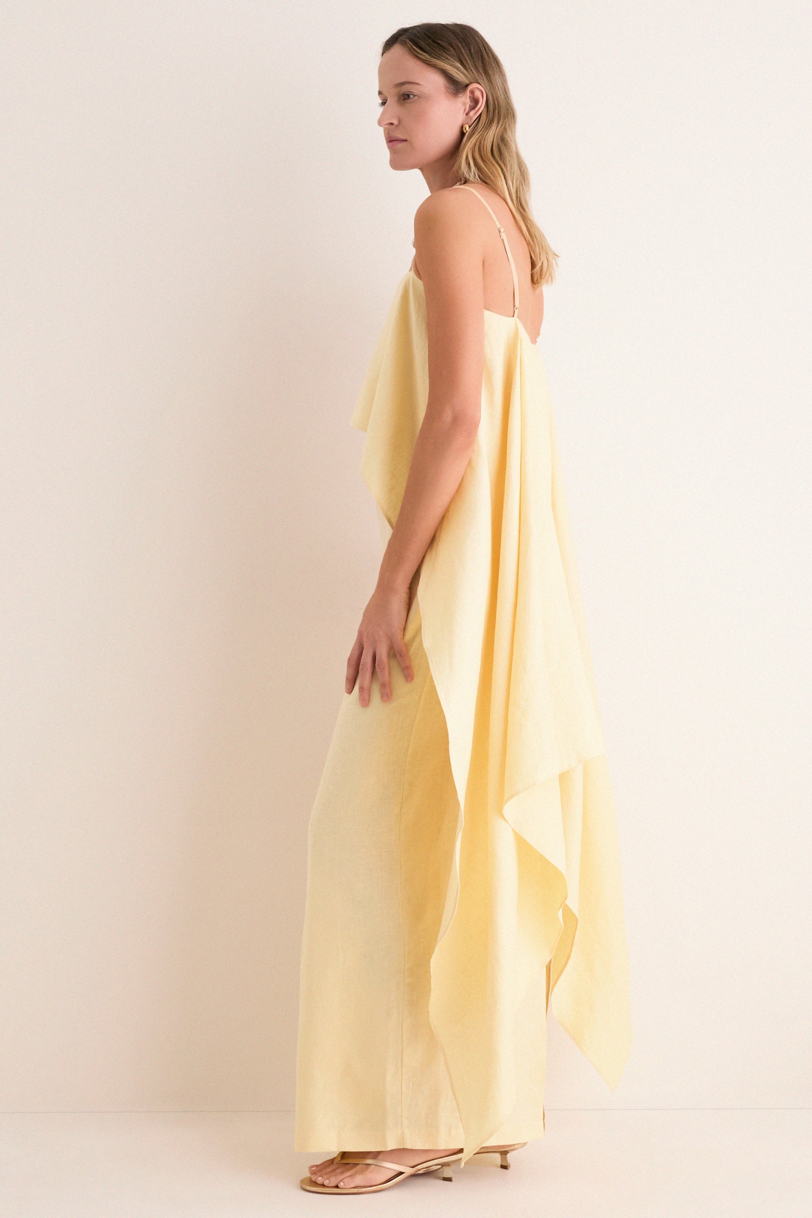 Butter Valencia Linen Dress
