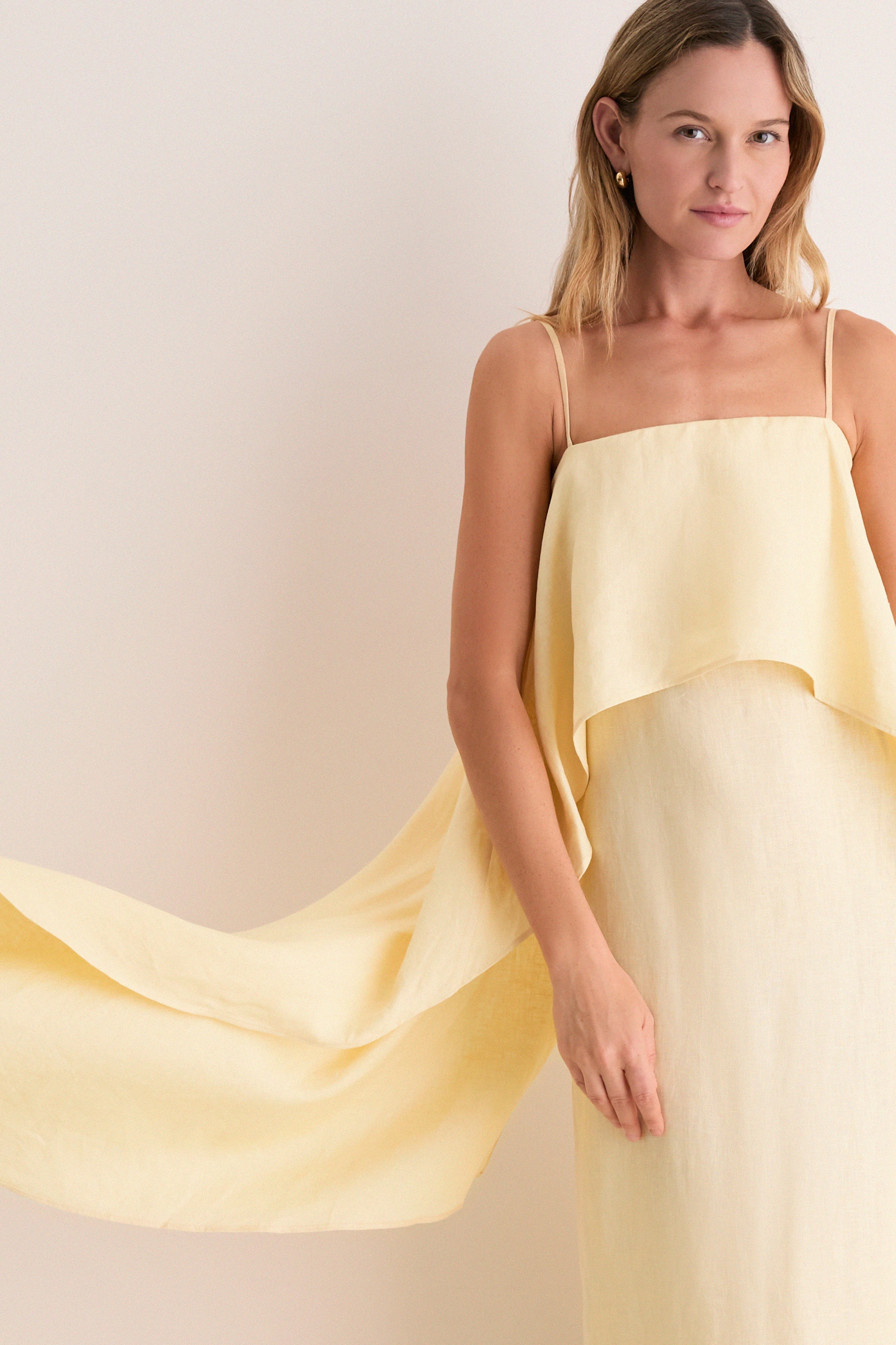 Butter Valencia Linen Dress