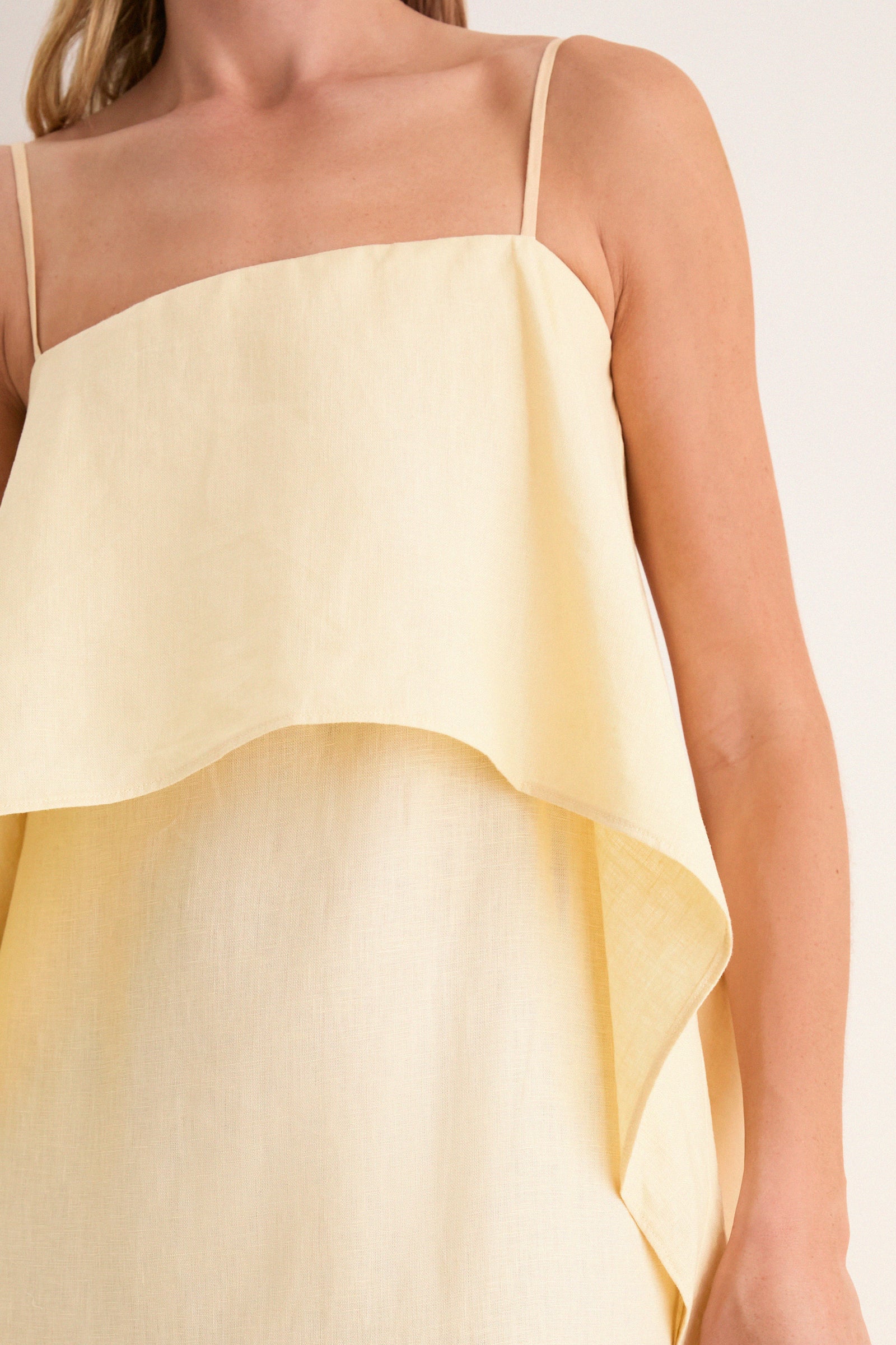 Butter Valencia Linen Dress