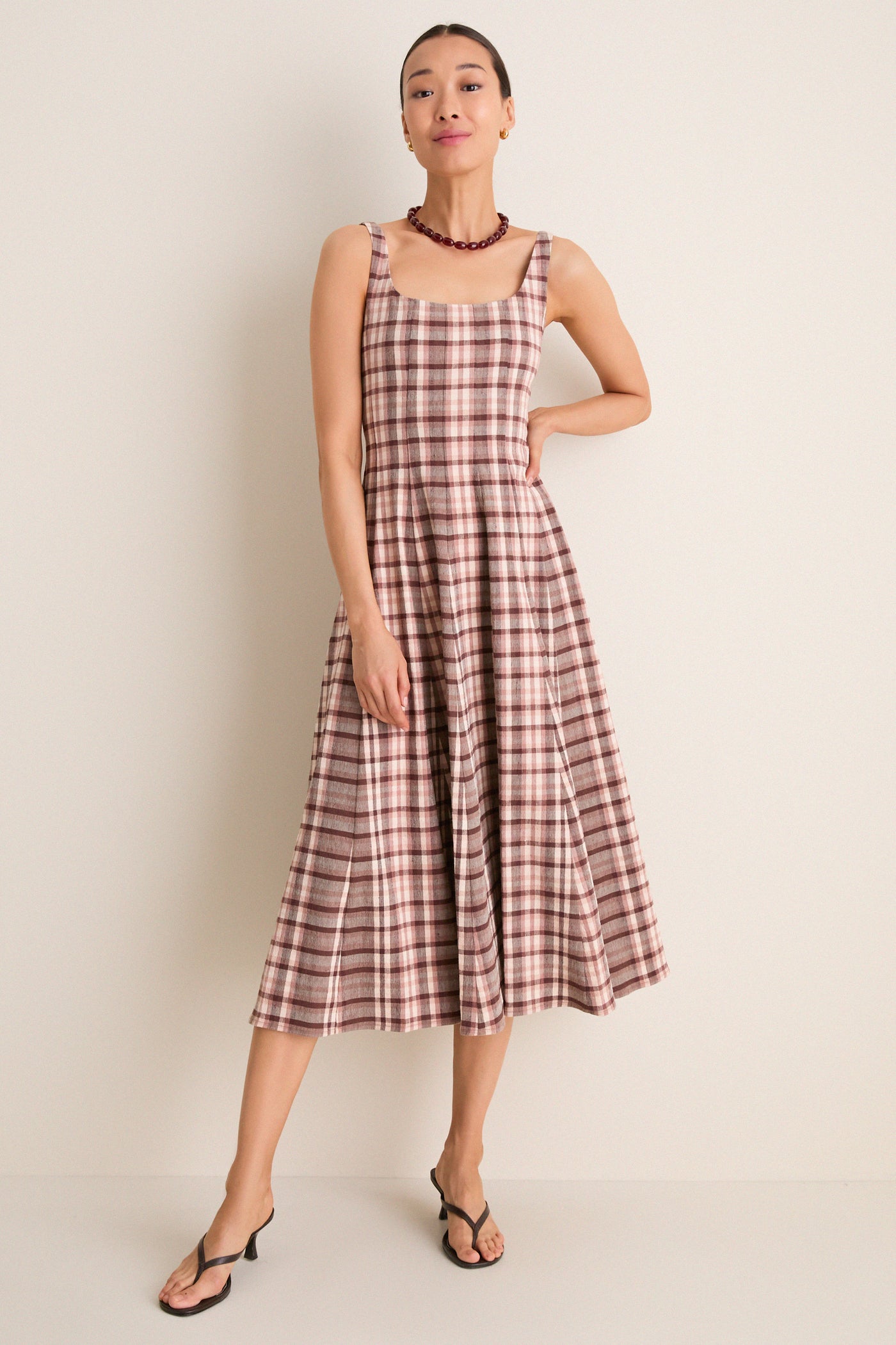 STAUD Tuscany Plaid Wells Dress Tuscany Plaid / 2