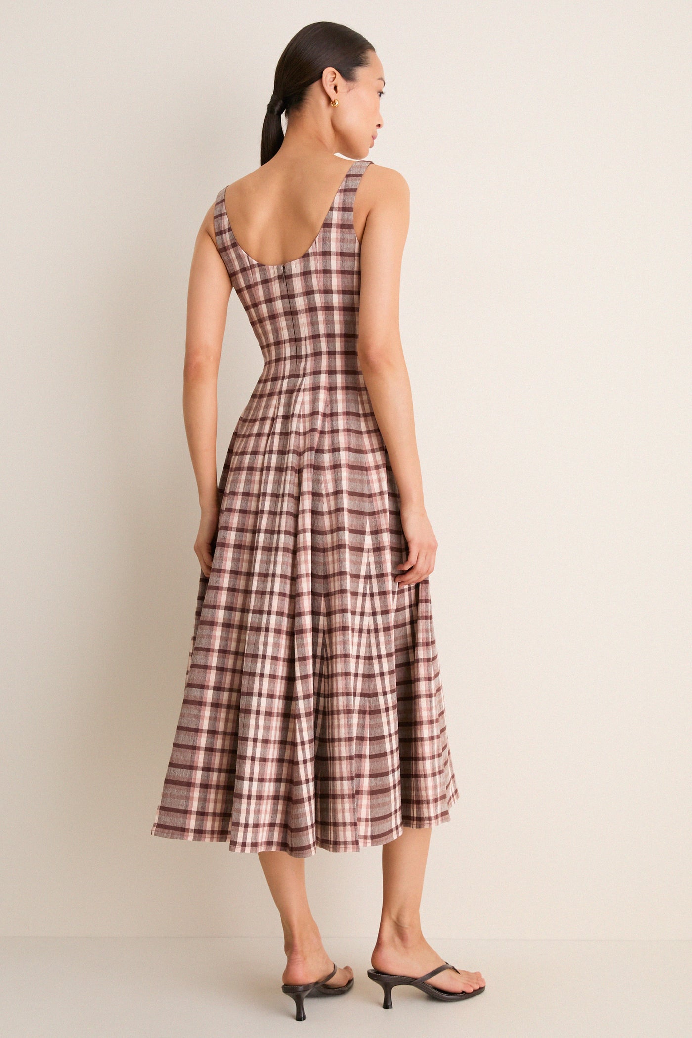 STAUD Tuscany Plaid Wells Dress Tuscany Plaid / 2