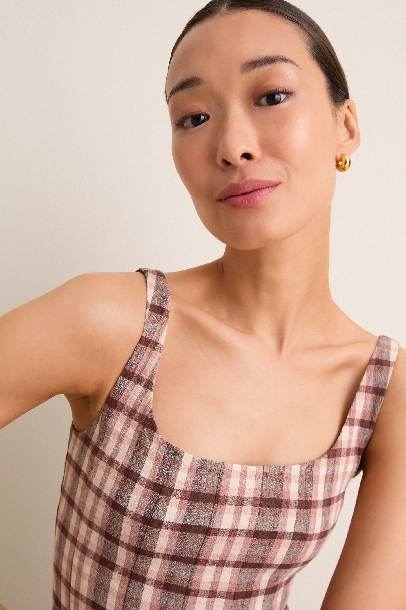 STAUD Tuscany Plaid Wells Dress Tuscany Plaid / 2