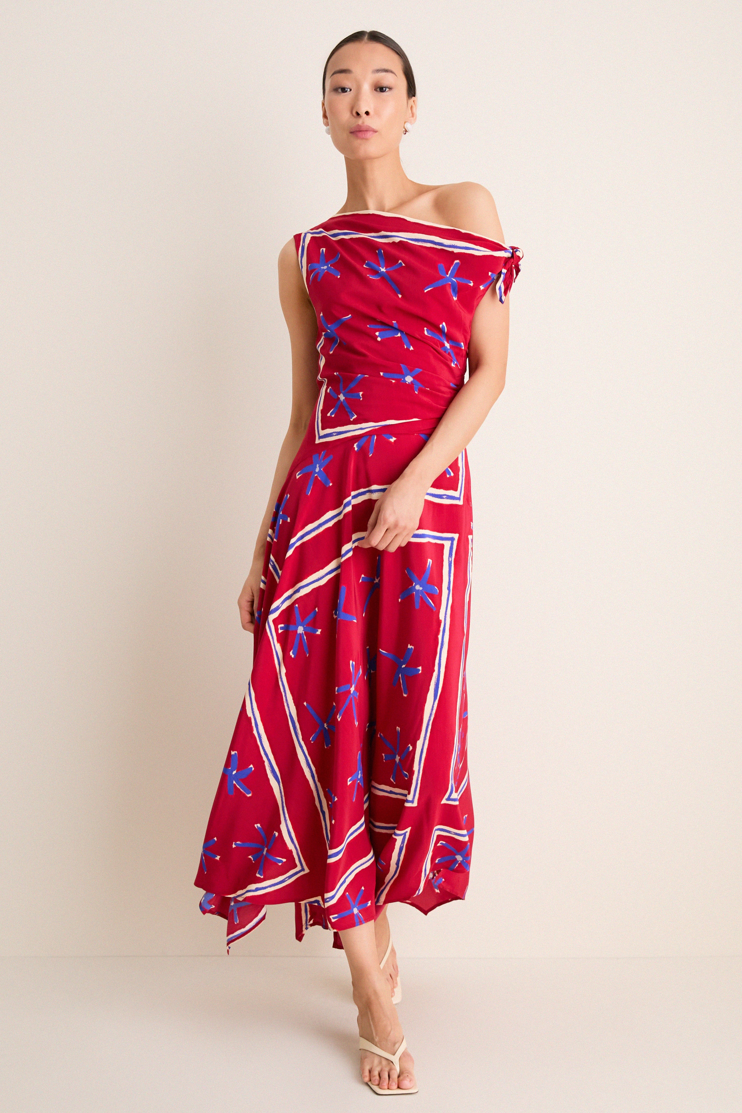 Painted Foulard Portia Dress