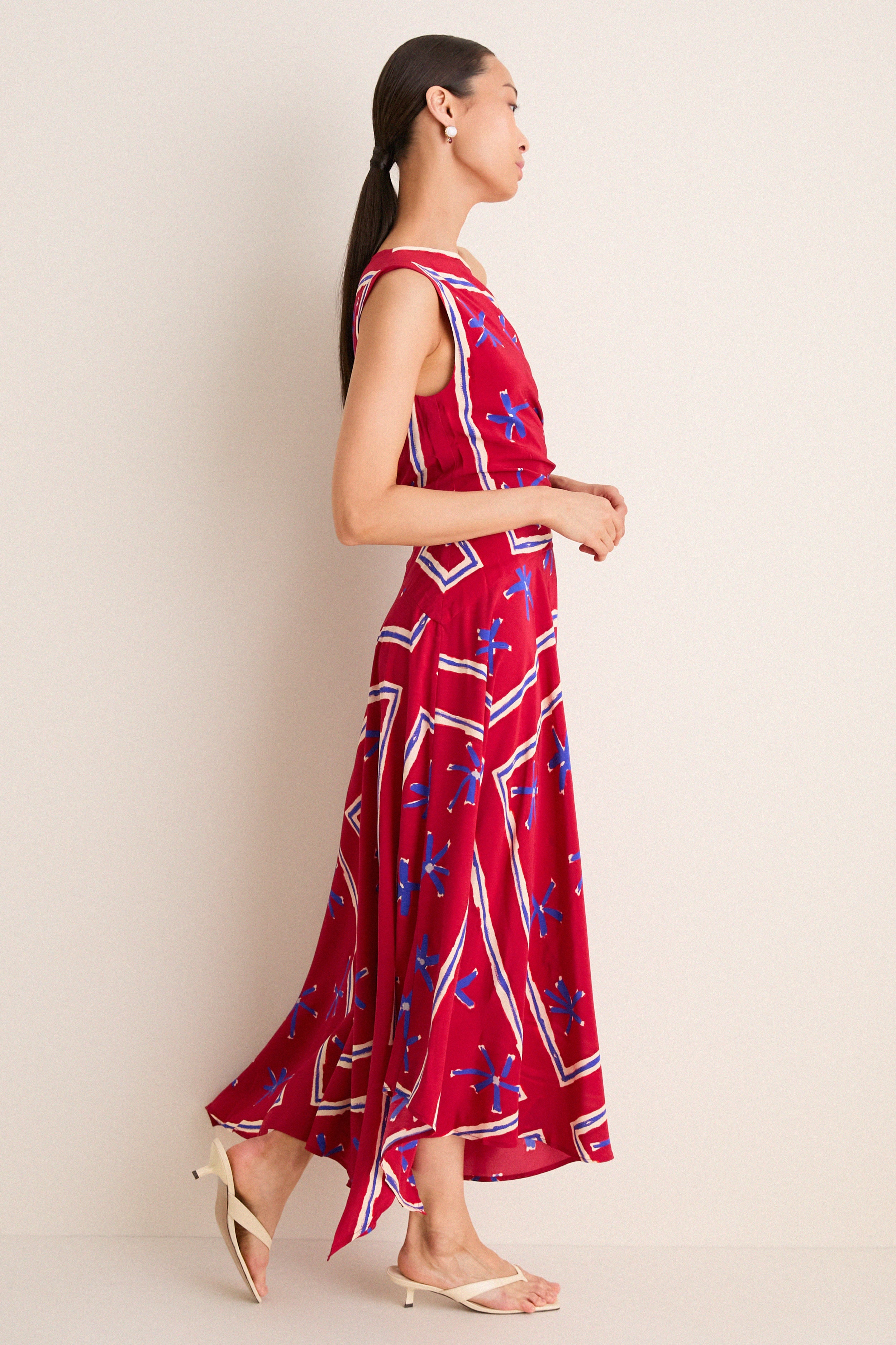 Painted Foulard Portia Dress