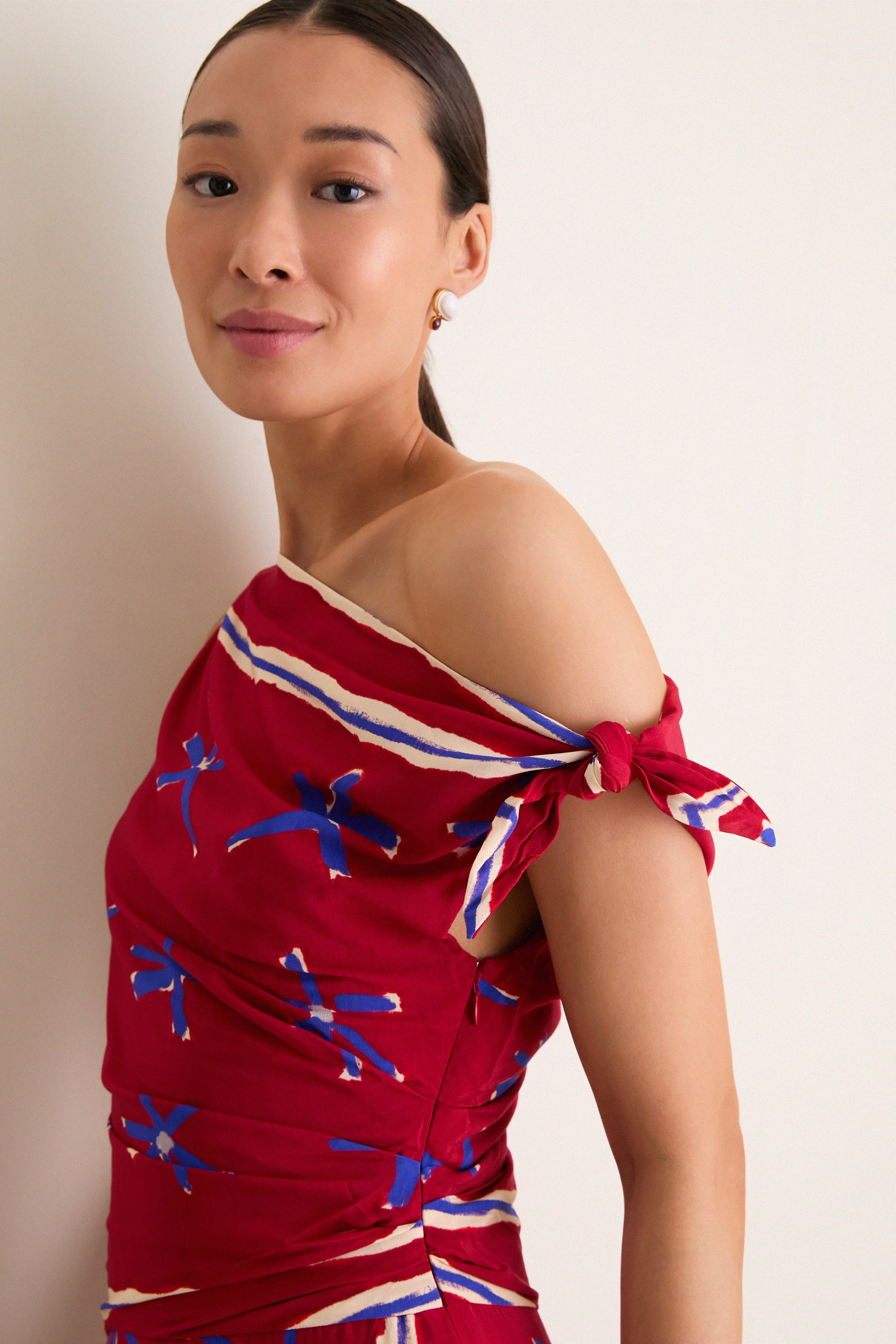 Painted Foulard Portia Dress