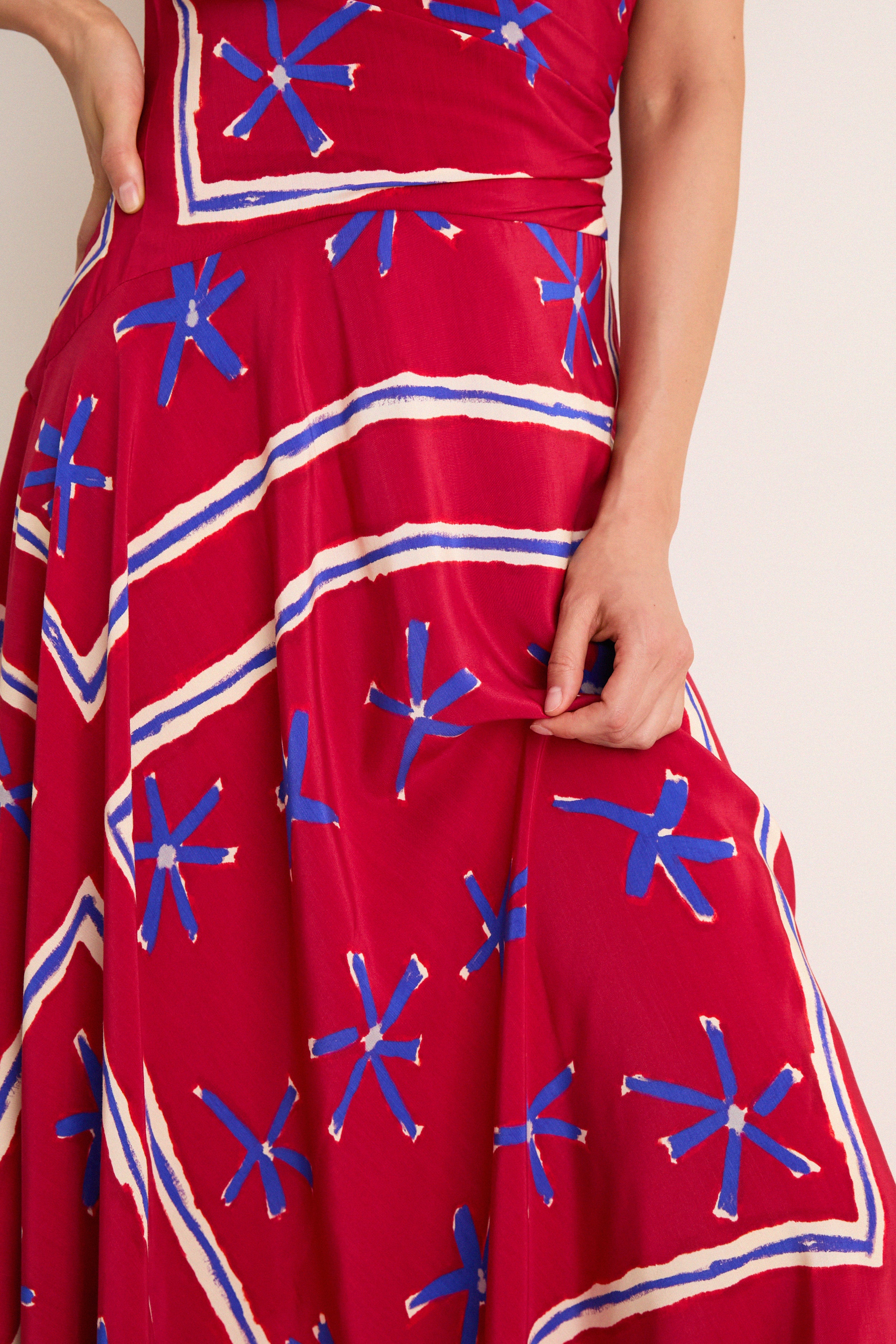 Painted Foulard Portia Dress