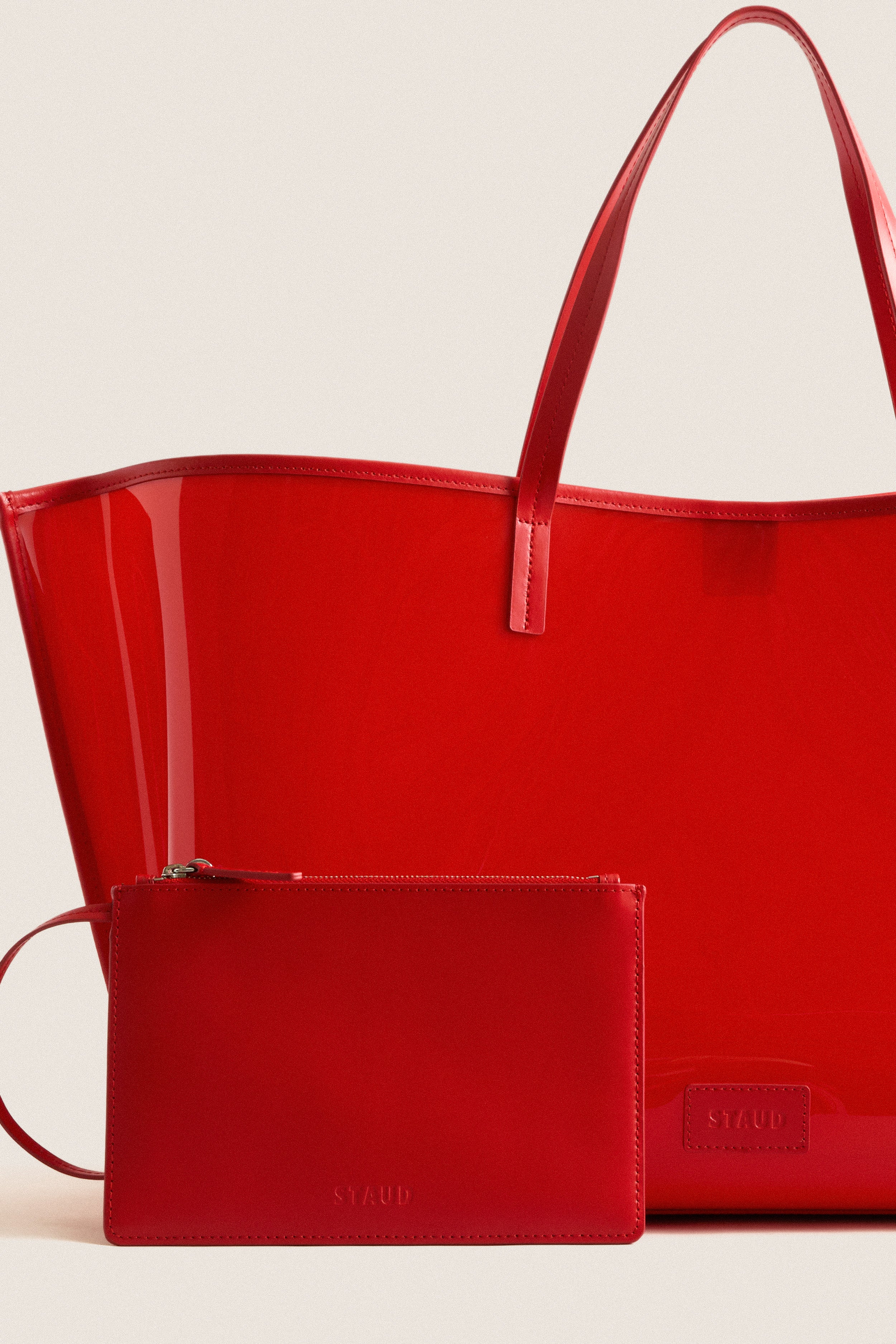 Red Rose Christos Large Tote | STAUD