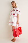 Red Rose Christos Large Tote