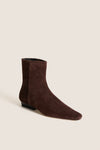Espresso Suede Wally Flat Ankle Boot
