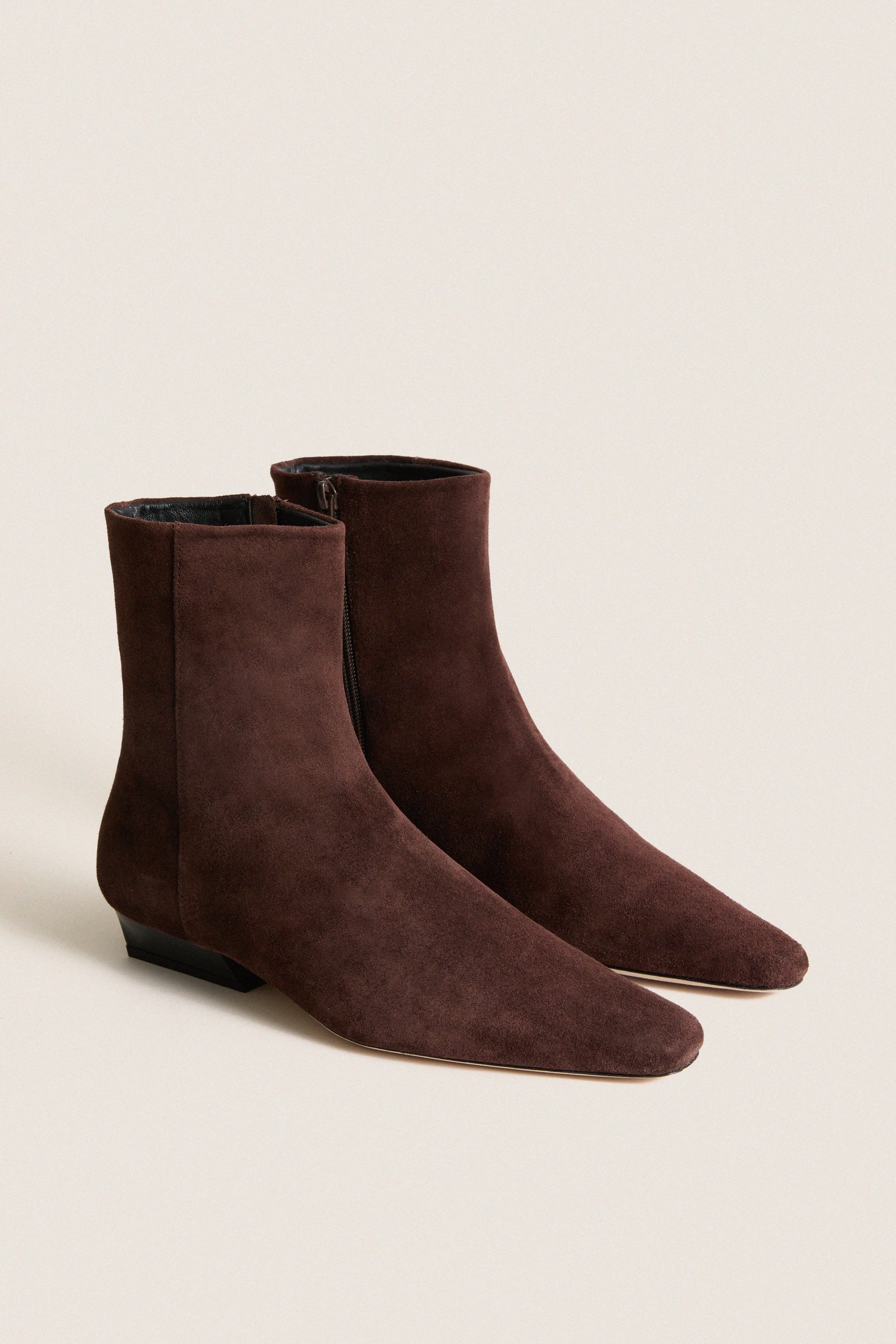 Espresso Suede Wally Flat Ankle Boot