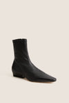 Black Wally Sock Flat Ankle Boot