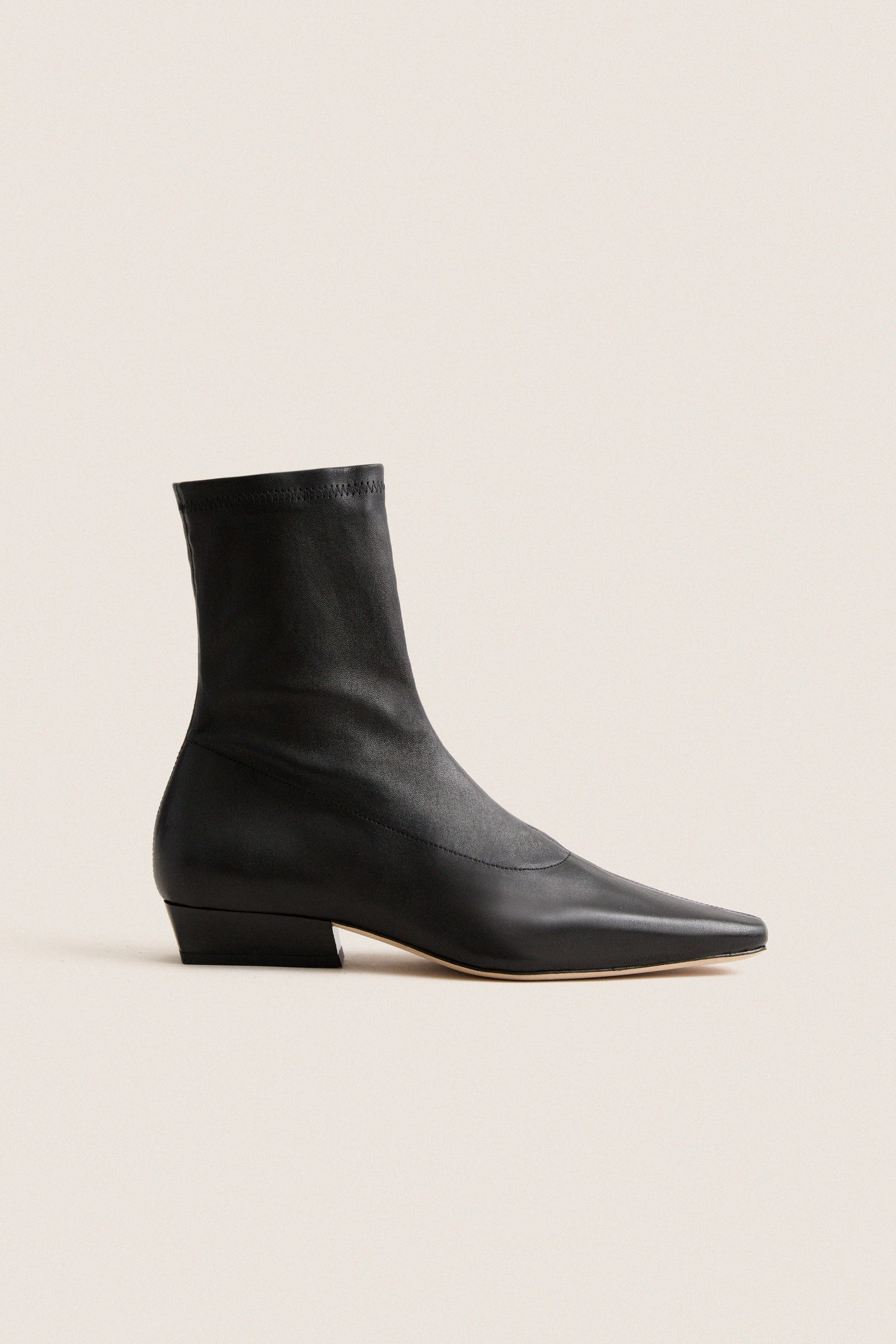 Black Wally Sock Flat Ankle Boot